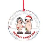 The Bitter Wrinkly Saggy End - Personalized Couple Transparent Ornament