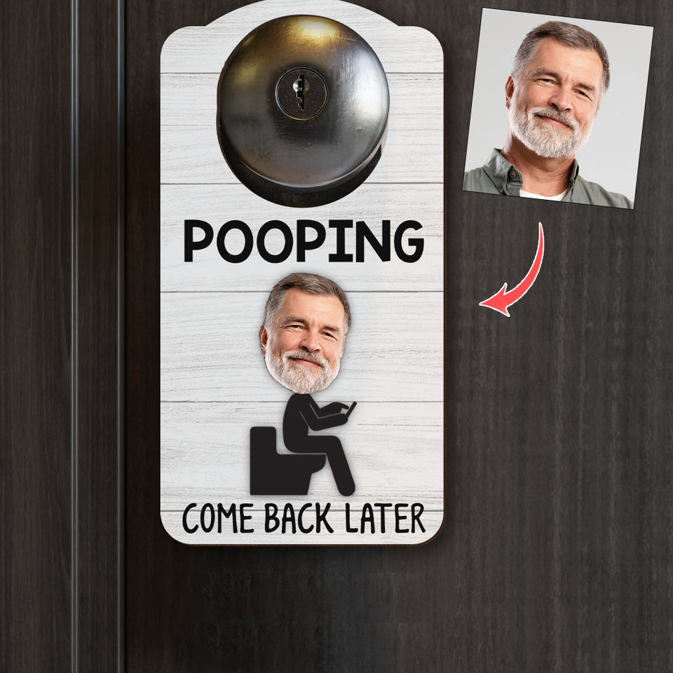 Funny Bathroom Sign - Personalized Father 2 Layered Wood Sign / Wood Plaque