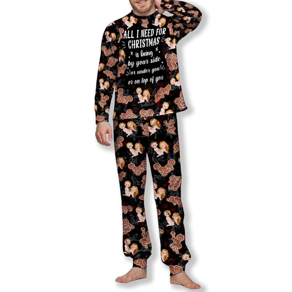 All I Need For Christmas Is You - Personalized Couple Pajamas Set