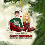 Merry Christmas From The Best Decision You Ever Made - Personalized Couple Transparent Ornament
