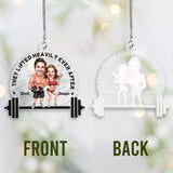 They Lifted Heavily Ever After - Personalized Fitness Transparent Ornament