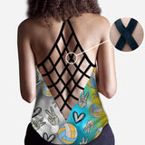 Cool Volleyball Mom - Personalized Volleyball Cross Tank Top