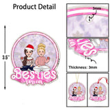 Besties Forever Glitter Pink - Personalized Bestie Transparent Ornament
