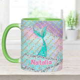 Beach Please I'm A Mermaid - Personalized Sea Lover Accent Mug