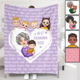 Grandma/Nana/Gigi We Love You - Personalized Grandma Blanket