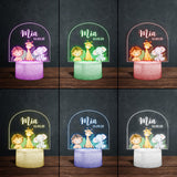 Nursery Gift For Newborn - Personalized Kid Shaped Plaque Light Base