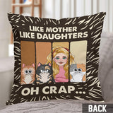 Like Mother Father Like Daughter Son Cats Dogs Pet Lover - Personalized Cat Throw Pillow