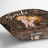 You Make Me Smile - Personalized Hunting Throw Pillow