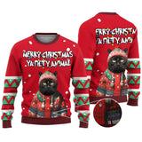 Merry Christmas Ya Filty Anima - Personalized Dog Ugly Sweater
