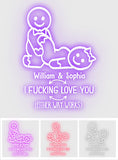I Love You Naughty Ginger Bread - gift for boyfriend, wife, husband, girlfriend - Personalized Neon Sign