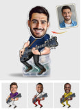 Funny Guitarist - Guitar gift for husband, him, boyfriend, father, son - Personalized Custom Shaking Head