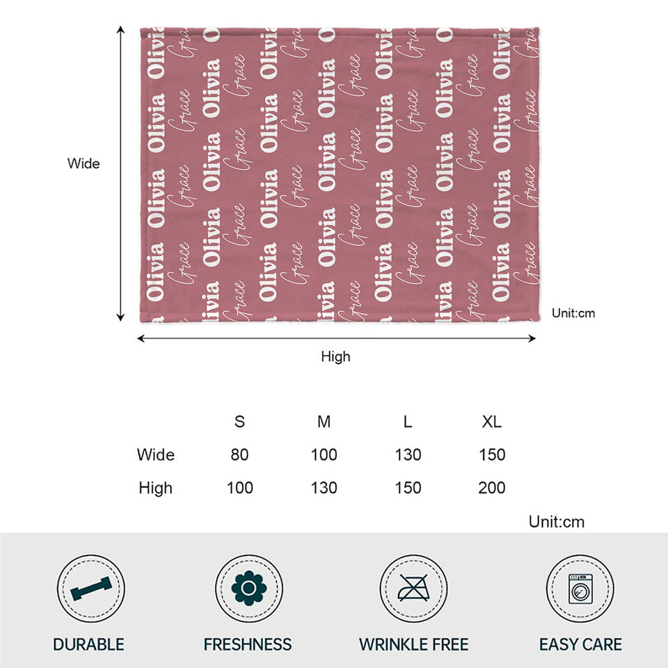 Custom Name Pattern - Personalized Aunt Blanket