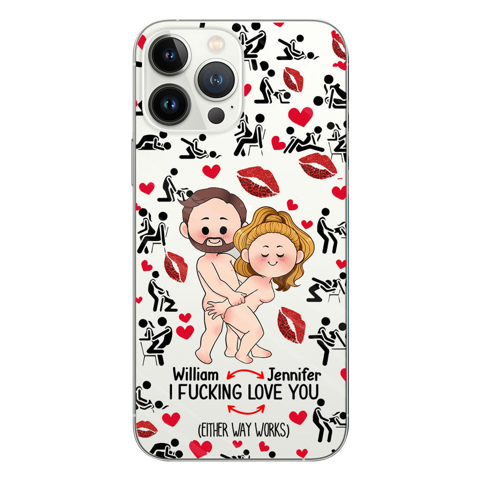 I Love You - gift for husband, wife, boyfriend, girlfriend - Personalized Clear Phone Case