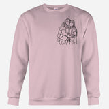 Custom Line Art - Personalized Sibling Embroidered Sweater