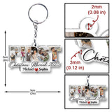First Christmas Married - gift for husband, wife - Personalized Transparent Keychain
