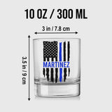 Police Officer - Personalized Police Officer Rock Glass