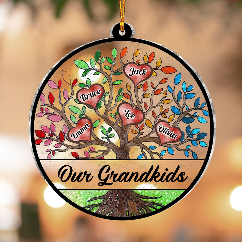 My Grandkids - Personalized Grandma Transparent Ornament