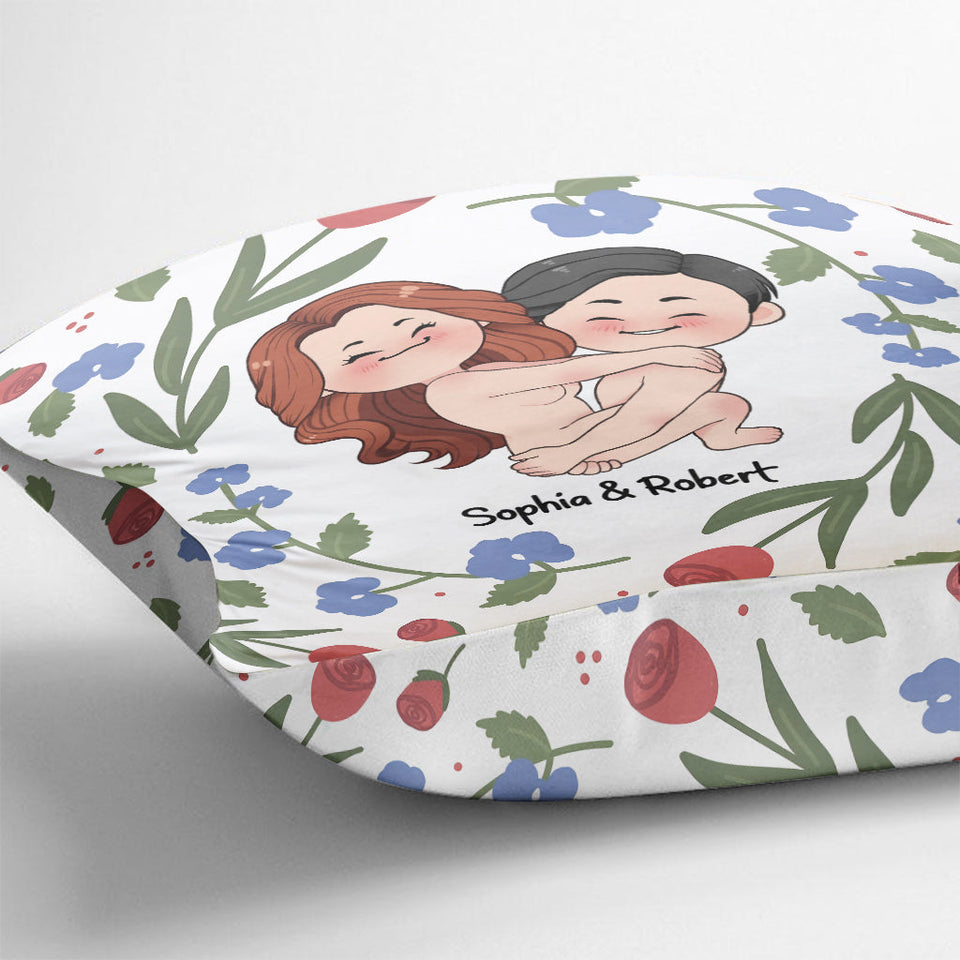Rose Are Red Violet Are Sick - Personalized Couple Throw Pillow