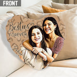 Besties Forever - Personalized Bestie Shaped Pillow