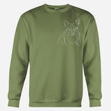 Custom Line Art - Personalized Dog Embroidered Sweater