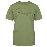 Custom Name - Personalized Step Mom Embroidered T-shirt