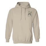 Custom Line Art - Personalized Cat Embroidered Hoodie