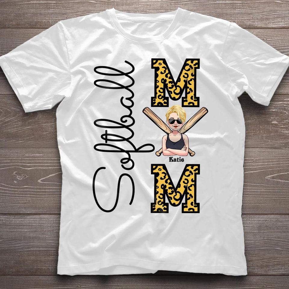 Softball Mom - Personalized Softball T-shirt and Hoodie