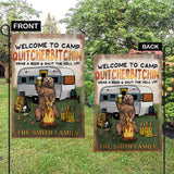 Grab A Beer And Shut The Hell Up - Personalized Camping Garden Flag