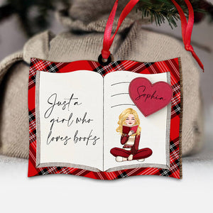 Just A Girl Who Loves Books - Personalized Book Ornament