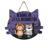 Welcome Foolish Mortals - Personalized Cat Wood Sign