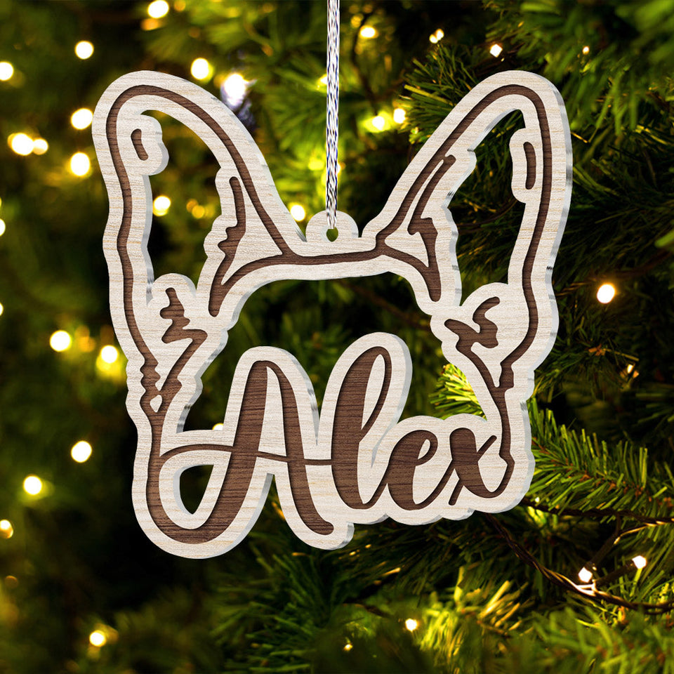 Personalized Dog Ears - Personalized Dog Ornament