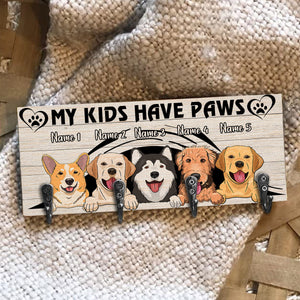 My Kids Have Paws - Personalized Dog Key Rack