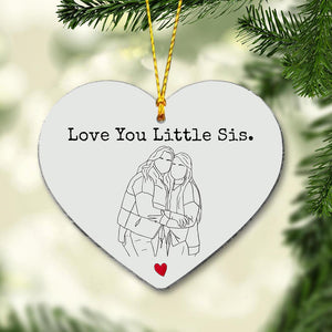 Love You Lil Sis - Personalized Sister Ornament