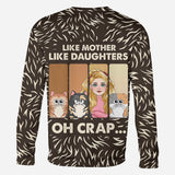 Like Mother Father Like Daughter Son Cats Dogs Pet Lover - Personalized Cat All Over Shirt