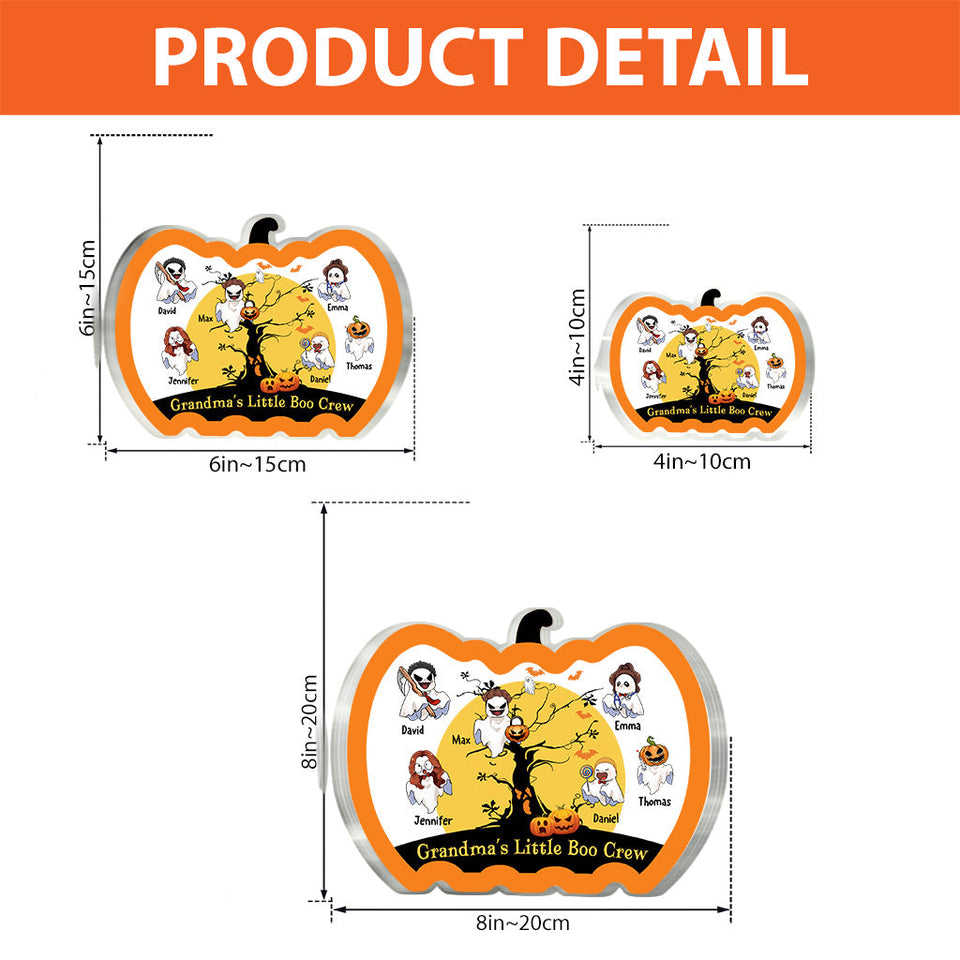 Grandma's Little Boo Crew - Personalized Grandma Custom Shaped Acrylic Plaque