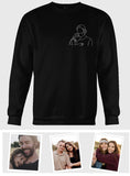 Custom Line Art - Personalized Step Dad Embroidered Sweater