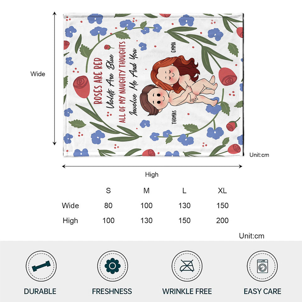 Roses Are Red Violets Are Blue - Personalized Couple Blanket