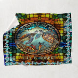 So Many In The Sea - Personalized Turtle Blanket