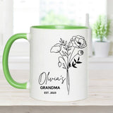 Promoted To Grandma - Gift for grandma - Personalized Accent Mug