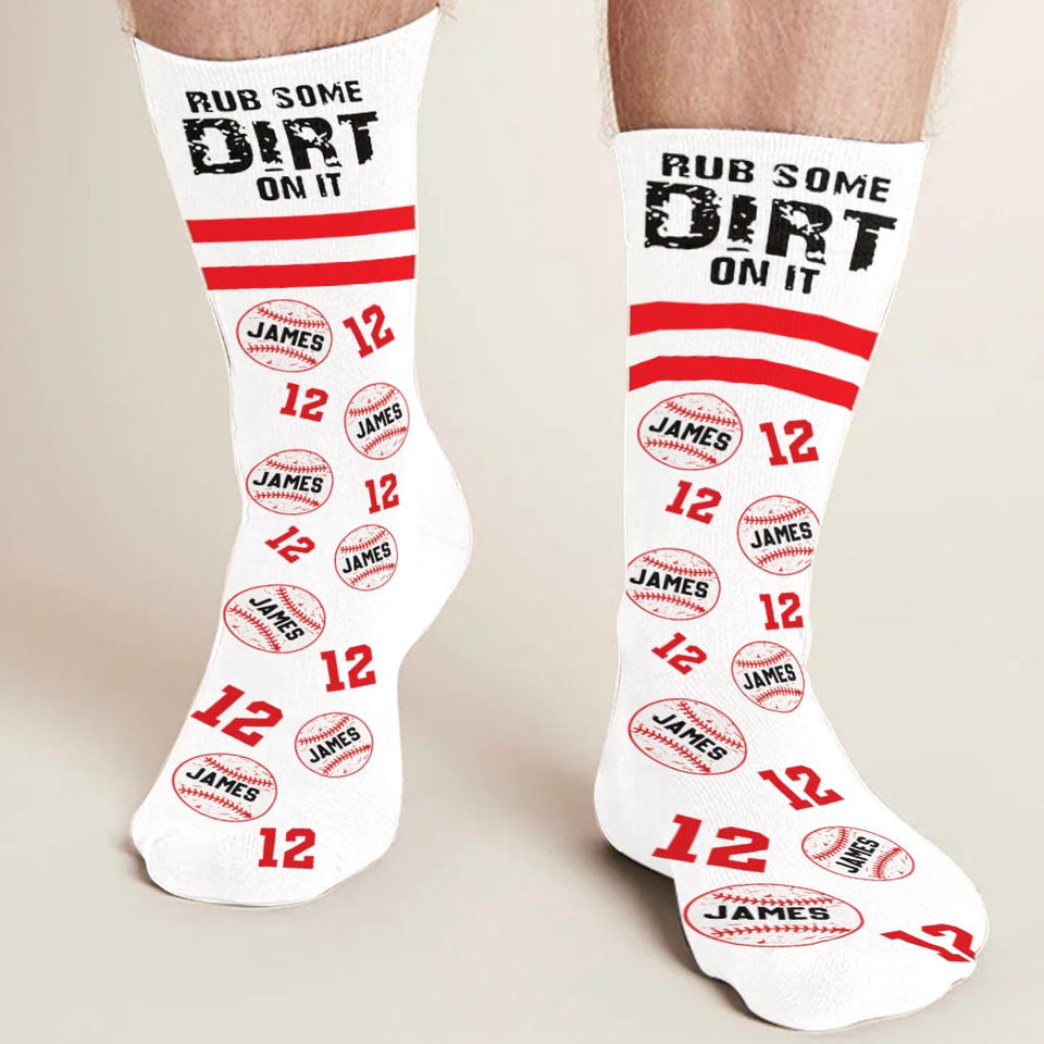 Rub Some Dirt On It - Personalized Baseball Socks
