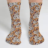 Customizable Printed Face Socks - Personalized Dog Socks