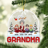 Merry Christmas Grandma - Personalized Grandma Transparent Ornament