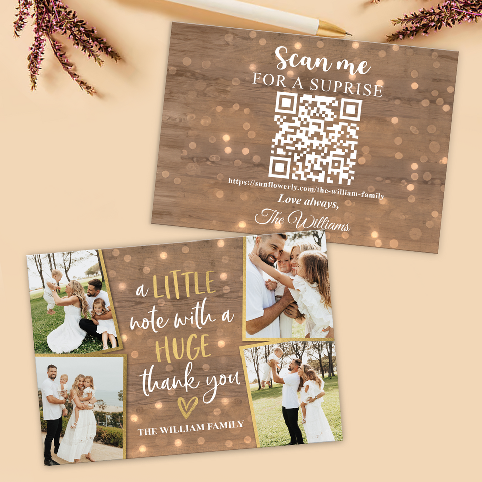 A Little Note - Personalized QR Greeting Card