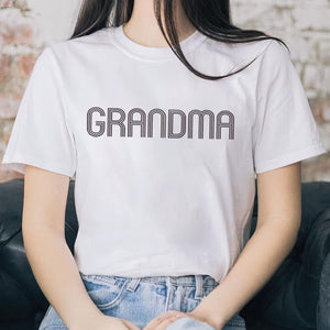 Custom Name - Personalized Grandma Embroidered T-shirt