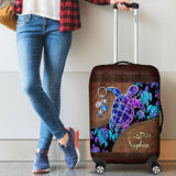 Salty Lil' Beach - Personalized Turtle Luggage Cover