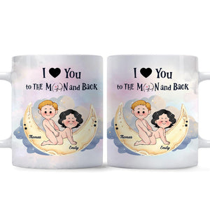 Love You To The Moon And Back - Personalized Couple Mug