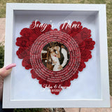 First Dance Song - Personalized Husband And Wife Flower Shadow Box