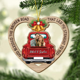 God Blessed the Broken Road that led me Straight to You - Personalized Couple Ornament