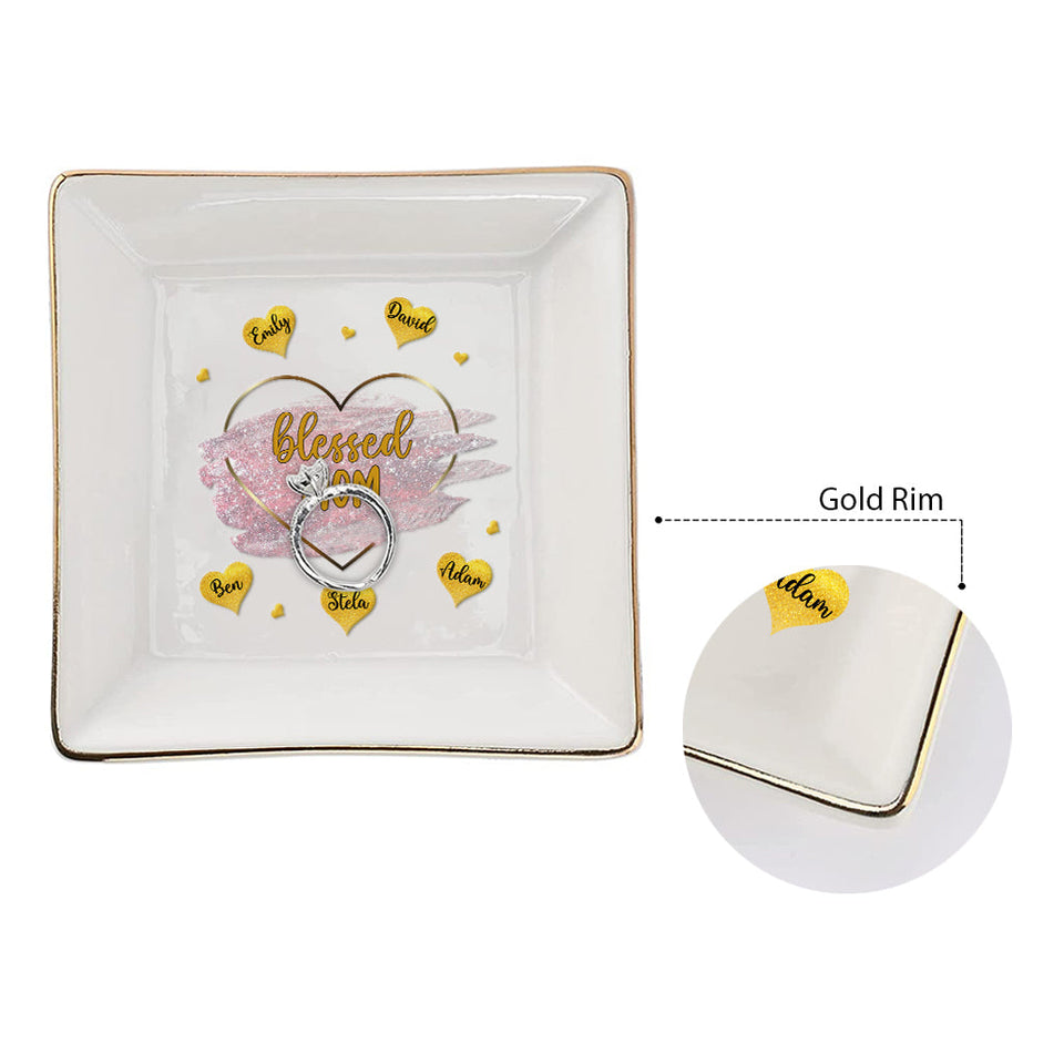 Blessed Grandma - Gift for mom, grandma - Personalized Jewelry Dish
