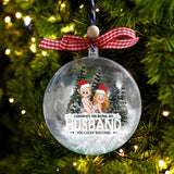 You Lucky Bastard - gift for boyfriend, girlfriend - Personalized Snow Globe Ornament